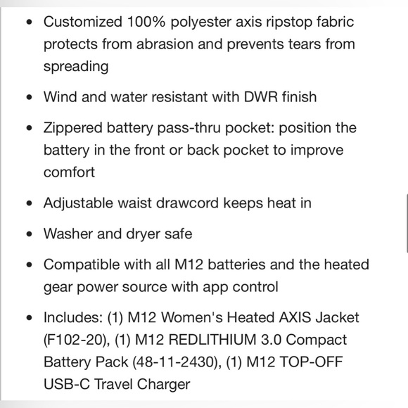 Milwaukee Heated Jacket - NEW - Picture 11 of 11